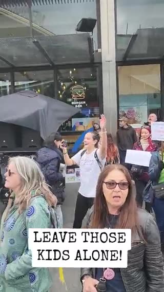 "Leave our kids alone" Melbourne, Australia.