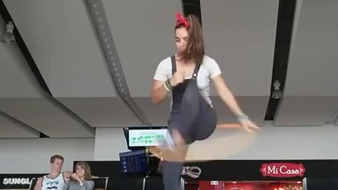 No one can match my friend's hula hoop skills
