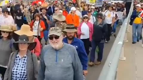 Huge convoy of Aussies hit the capital Canberra-This is a worldwide movement!!