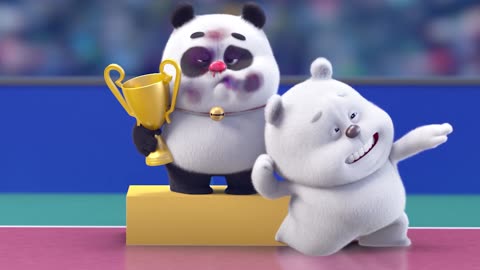 Panda will Rock YOU 🐼 | Short Animation | Bamboo Panda 熊猫班卜#funny #cuteanimals #パンダ #volleyball