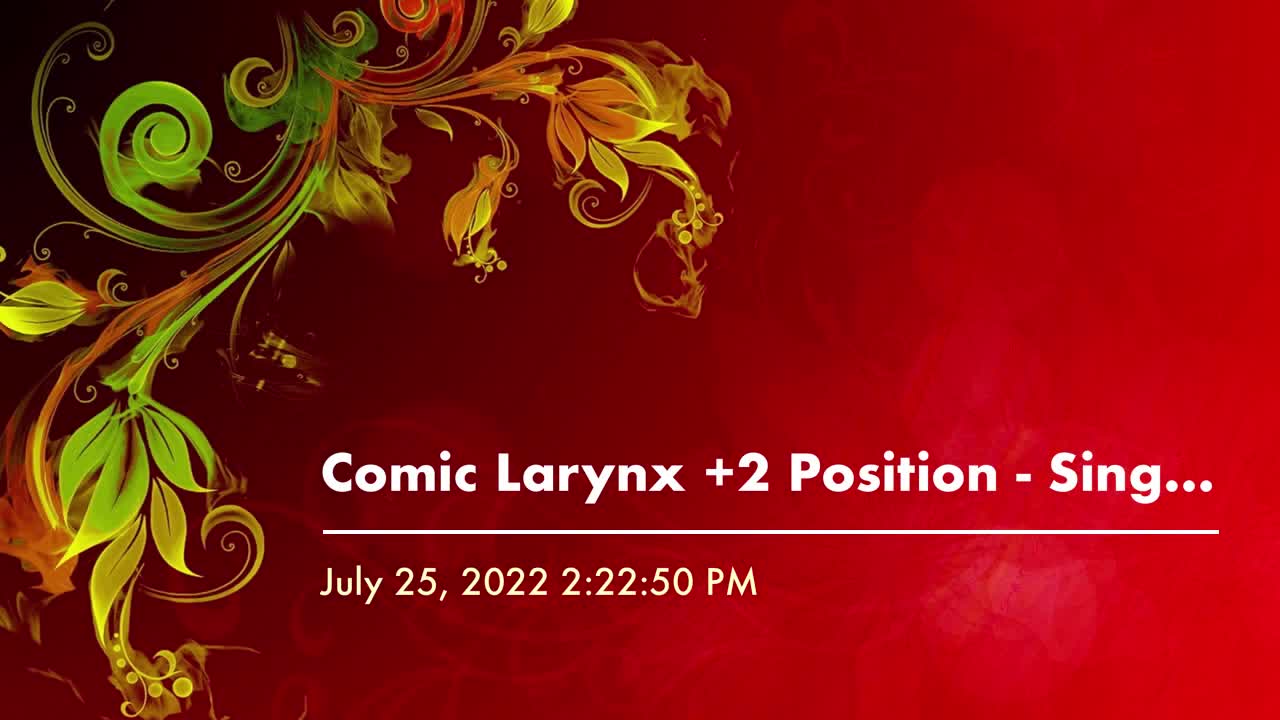 Voice Student Demonstrates the +2 Larynx position