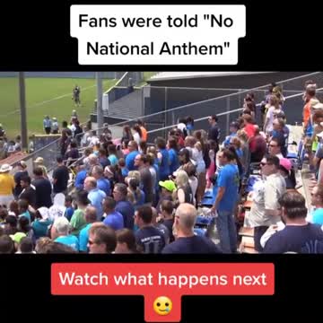 Fans were told NO National Anthem...than the REAL Patriots stepped in.