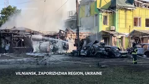 Russian strike kills 7 civilians in Ukraine, including 3 children, say officials.mp4