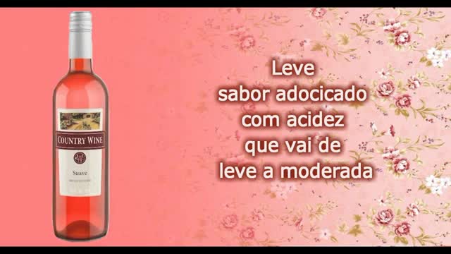 Vinho rosé Country Wine suave de mesa 750ml