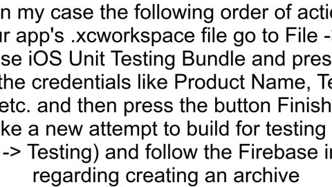 Firebase TestLab on IOS the xctestrun file didn39t specify any test targets