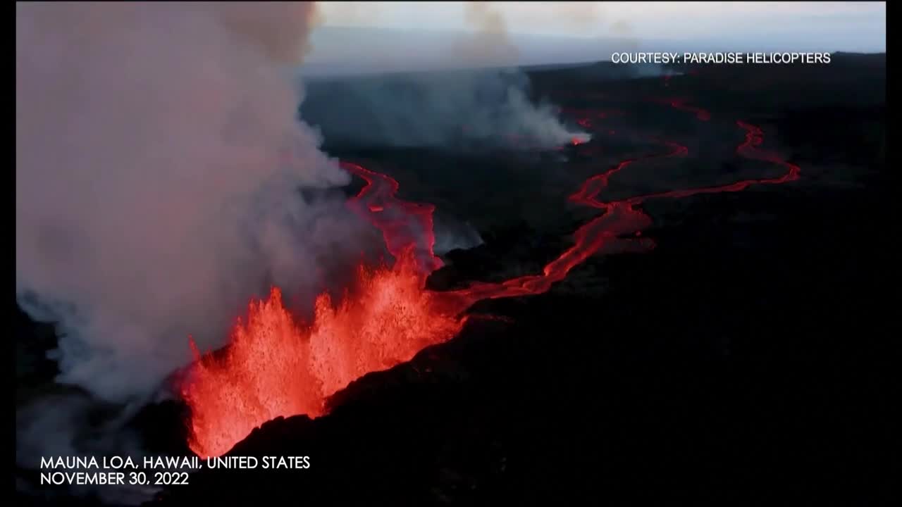 Spectacular! Fresh drone video shows Hawaii volcano erupting for first time in nearly 40 years