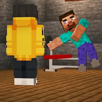 Minecraft with a BODYBUILDER #shorts