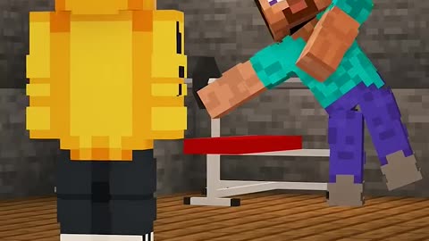 Minecraft with a BODYBUILDER #shorts