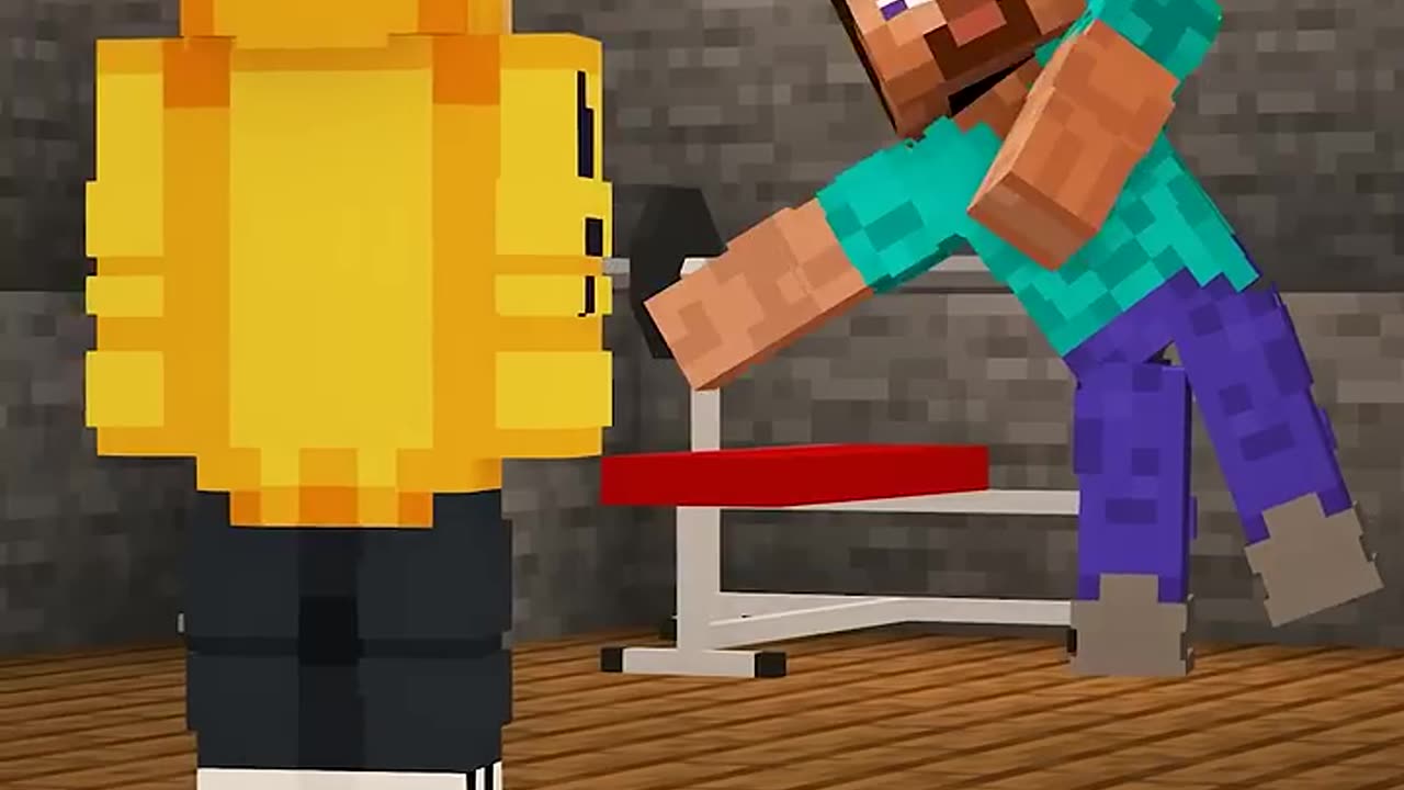 Minecraft with a BODYBUILDER #shorts