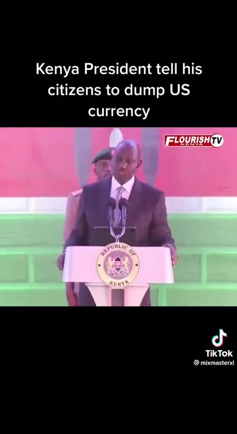 President of Kenya advises citizens to quit US dollars.