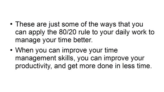 How Applying the Pareto Principle Can Improve Your Time Management Skills