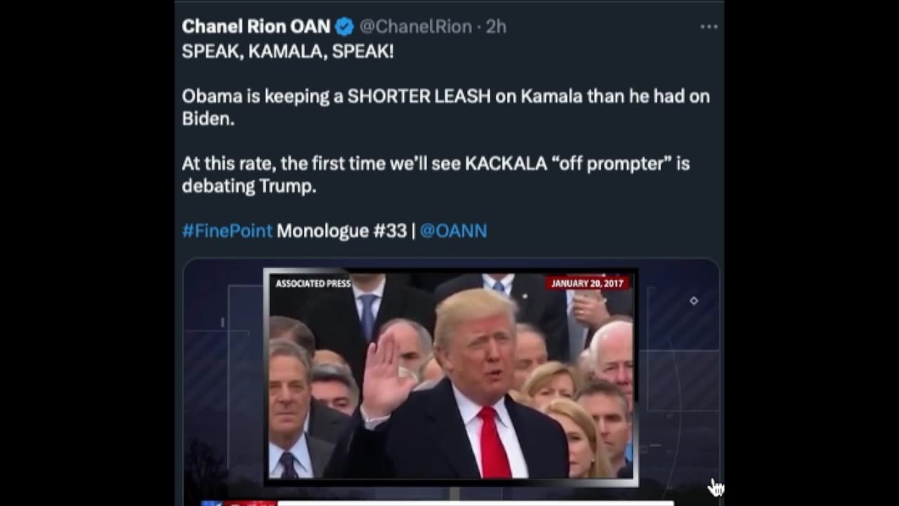 Chanel Rion (X) - Monologue #33, Obama Holding Harris on Shorter Leash Than He Had on Joe Biden
