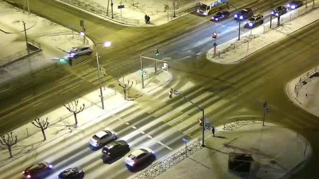 Road Sign Saves Pedestrian at Crosswalk