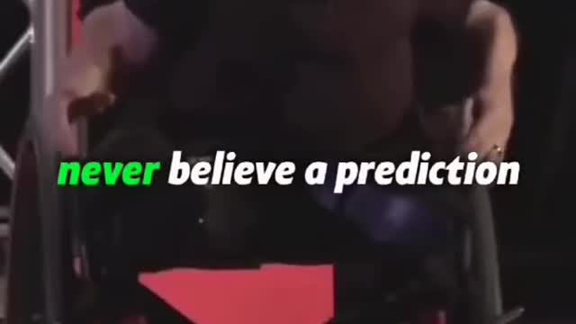 Never believe a predictions that doesn't empower you!!