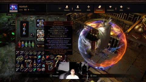 POE SSF Crucible Unique War Hammer Brightbeak