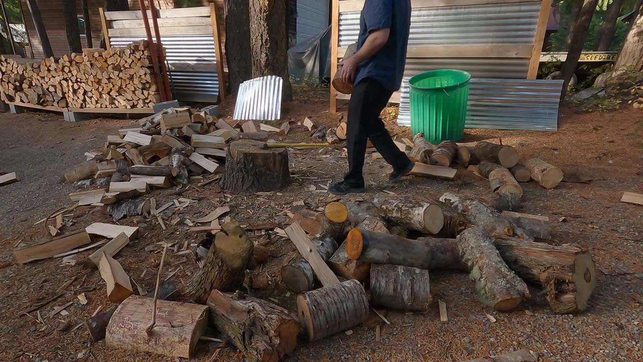 Prepping Firewood to season