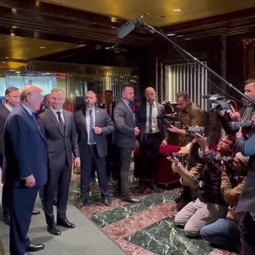 Poland President Andrzej Duda meets with former President Trump at Trump Tower.