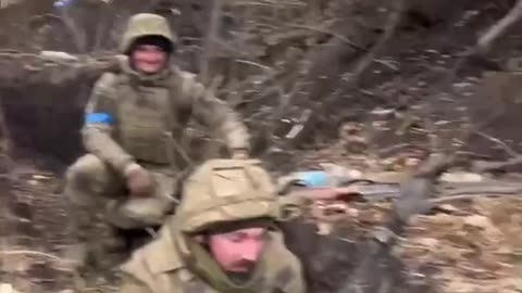 Ukrainians Taking a Break Next to Russian "Stronghold"