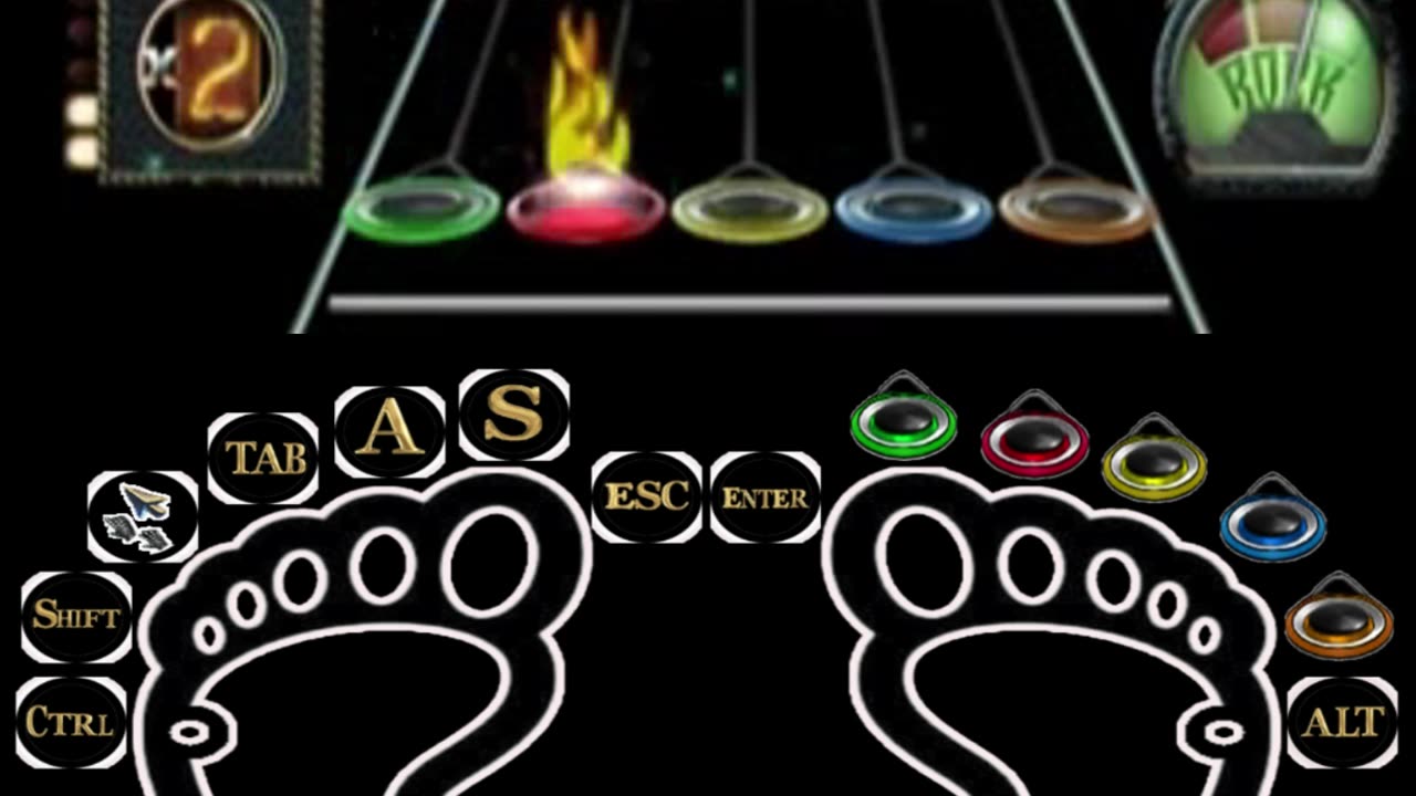 Guitar Hero II 👣 Clone Hero 👣Foot Exercise 👣 足部运动 👣 발 운동 👣 упражнение на ногу 👣 (9)