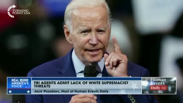 FBI agents confessing they feel pressured under the Biden admin to mark people as white supremacists.