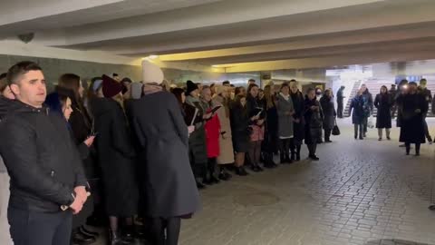 Christians in Ukraine worship God at the metro station in Kyiv