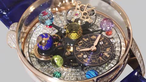 The Jacob Co Astronomia Solar Baguette Jewelry Planets Zodiac Rose Gold