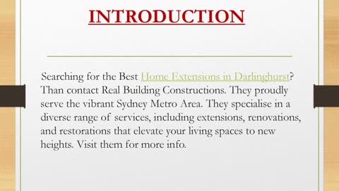 Searching for the Best Home Extensions in Darlinghurst?