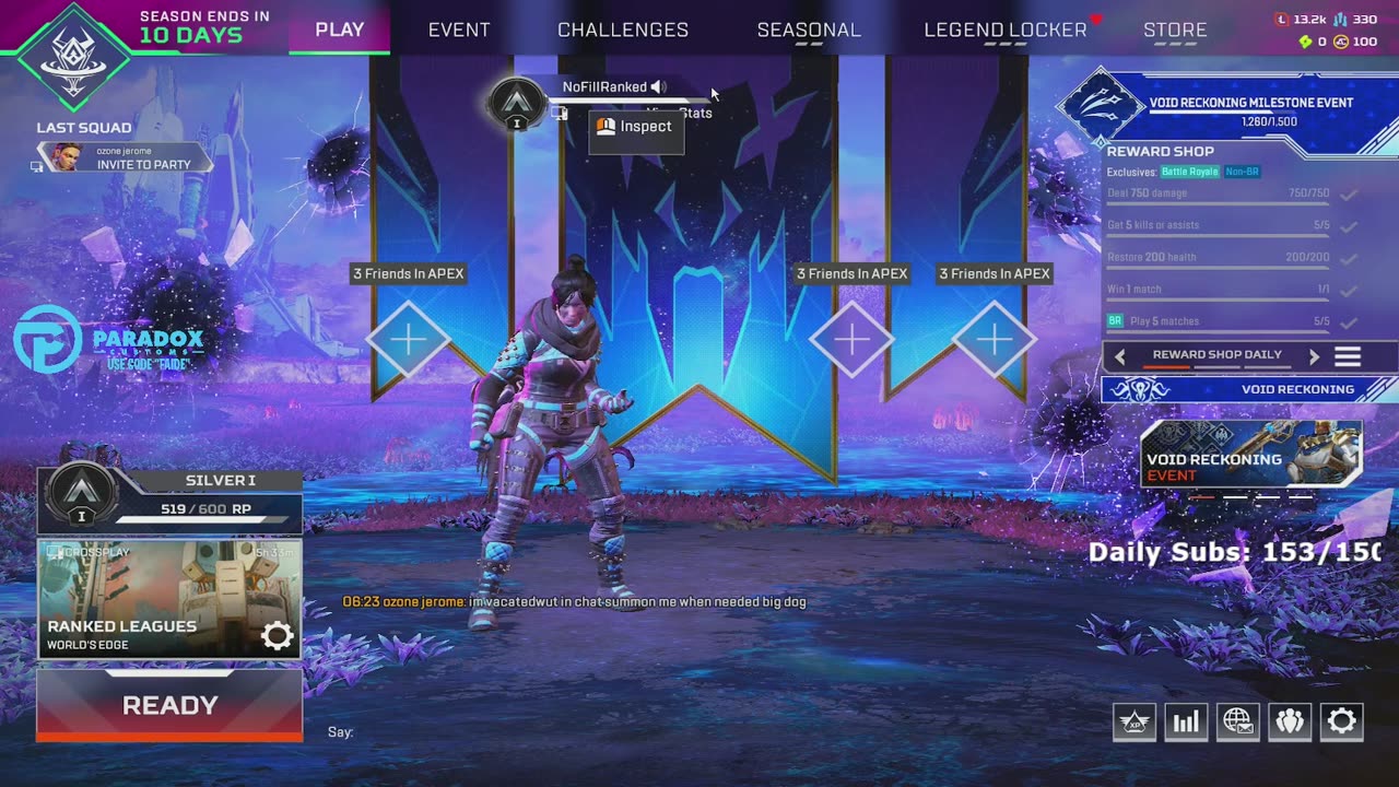 Faide Tries the "No Fill Ranked" Challenge but FAILS ! [FAIDE VOD 07/26/2024 - PART 11]