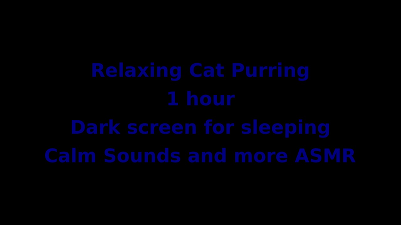 Relaxing cat purring to help you fall alseep.