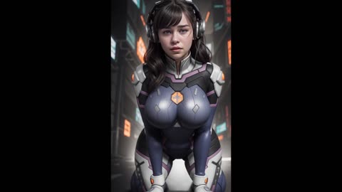 Emilia Clarke as D.VA Owerwatch AI Genarated