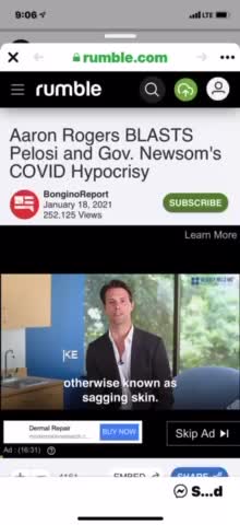 Aaron Rogers Green Bay QB blast Dem led gov. lock downs.