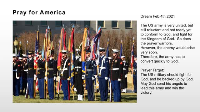 Dreams and visions: Feb 4th 2020 Pray for US army