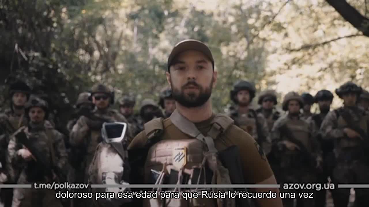 Aplicación oficial en funciones del comandante del regimiento "Azov", Mayor Nikita Nadtochia, sobre