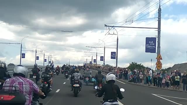 rally of motorcyclists