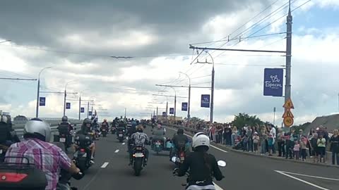 rally of motorcyclists