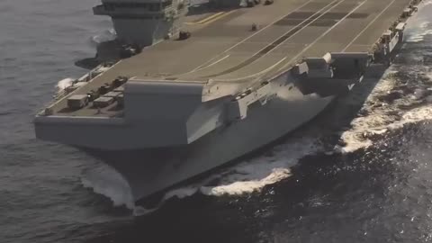 Aircraft carrier on red sea