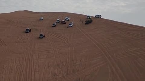 Car roll-over in desert