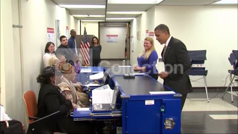 Obama gladly showed his ID to vote while flirting w the gal