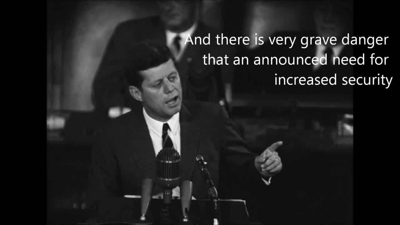 PRESIDENT JOHN F. KENNEDY -- Historic Speech on Secret Societies