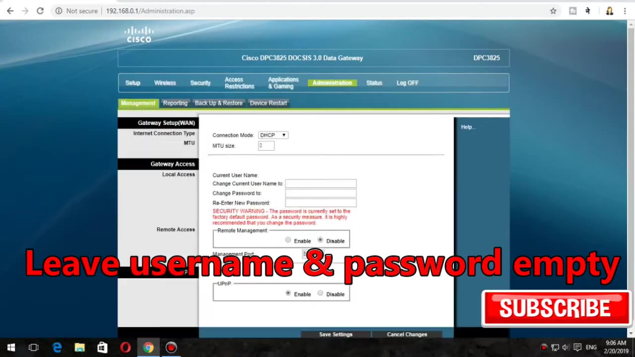 How to set up Cisco wifi password