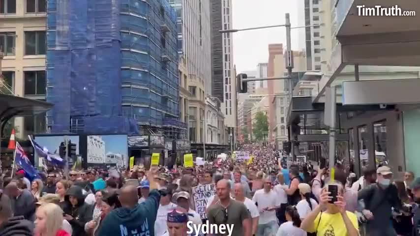 Compilation Enormous Protests Across Australia 21-11-2021