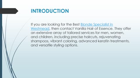 Best Blonde Specialist in Westmead