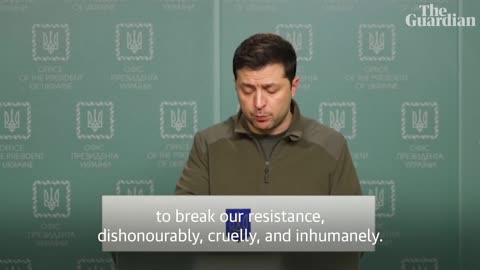 Volodymyr Zelenskiy to nation: 'we must withstand tonight'