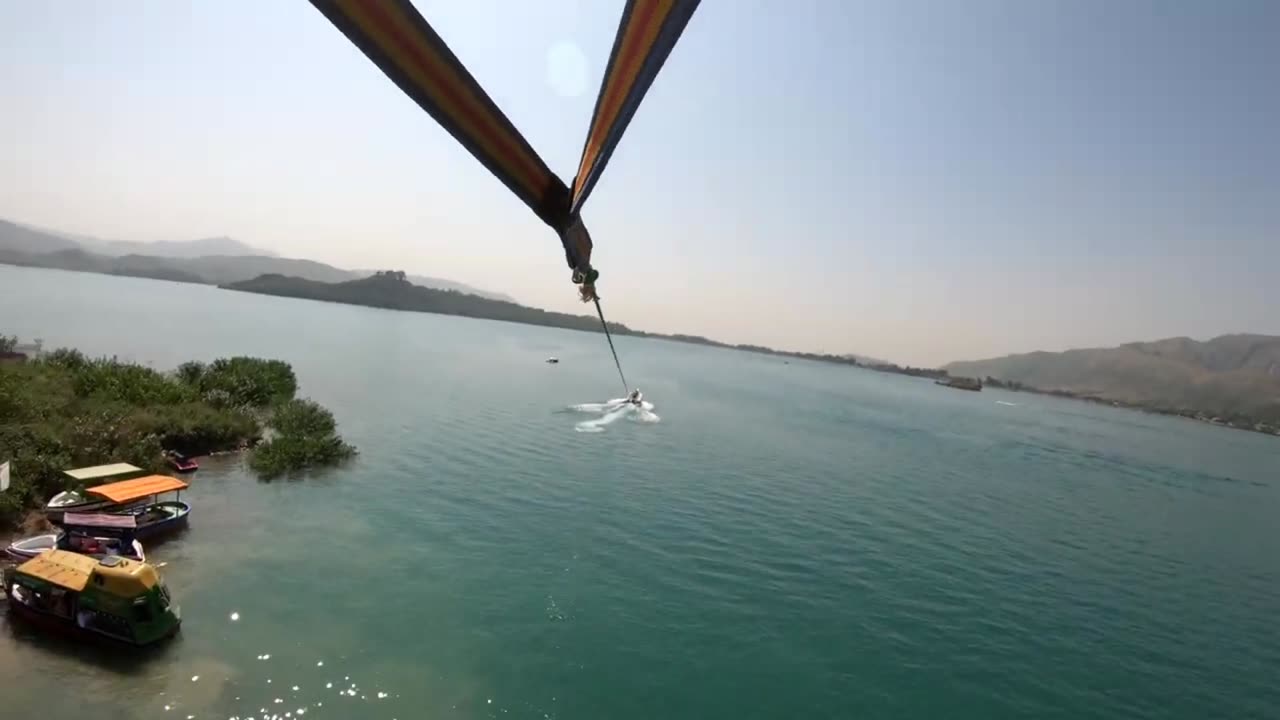 Para sailing khanpur Dam Pakistan fun to para sailing