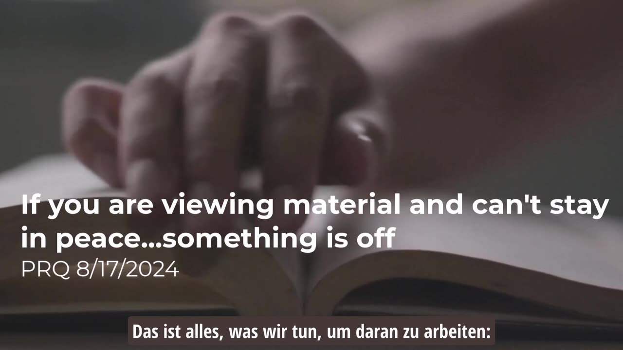 Wenn du dir Material ansiehst und nicht in Frieden bleiben kannst