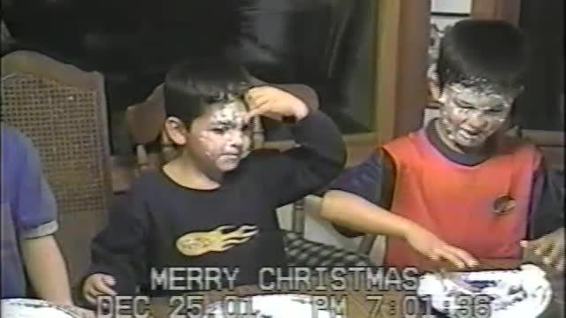 Christmas 2001 - pie in the face :)