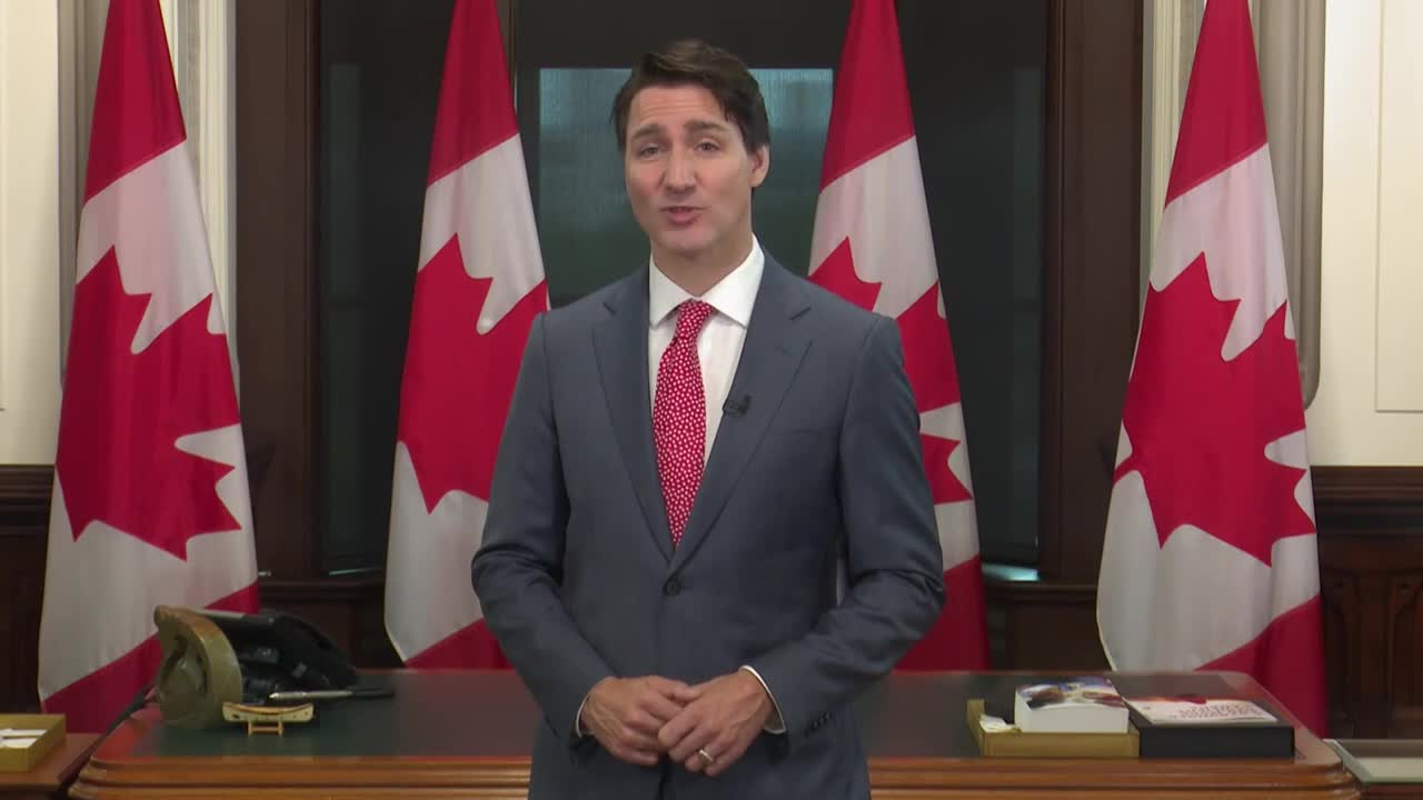 Prime Minister Trudeau delivers a message on Canada Day