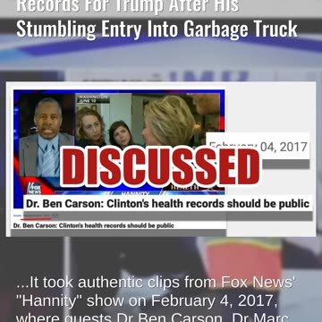 Fact Check: Fox's Hannity Guests Did NOT Urge Trump Cognitive Testing After Garbage Truck Stumble