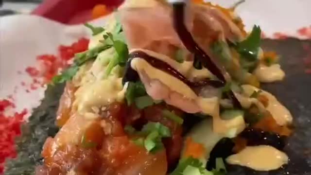 Hot Cheetos Poke Burrito. Who else agree with this audio From Poki Tomik in Glendale