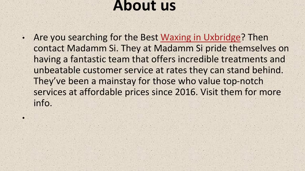 Best Waxing in Uxbridge.